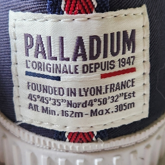 PALLADIUM Easy Lace canvas sneakers women's size 7 navy - Picture 9 of 11